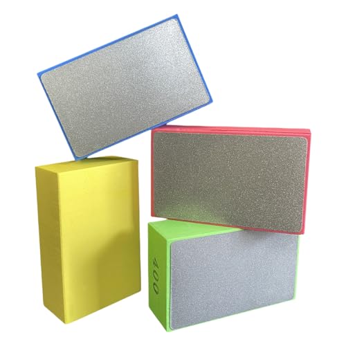 4-teiliges Handschleifkissen-Set, geeignet zum effizienten Glätten, Polieren von Oberflächen, Verfeinerung von Holz, Metall, Keramik von LIbgiubhy