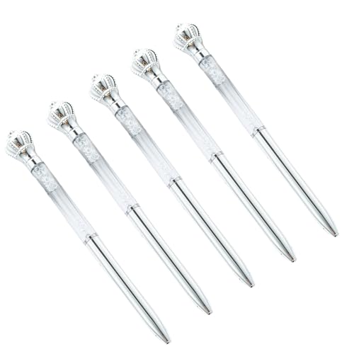 5 Stück Kugelschreiber, glattes Schreiben, Kronen, Kugelschreiber, dekorativer Stift, 1,0 mm, Ölstift für Büro, Schule, Klassenzimmer 5 Stück Kugelschreiber, glattes Schreiben, Kronen, Kugelschreiber, dekorativer Stift, 1,0 mm, Ölstift für Büro, Schule, Klassenzimmer von LIbgiubhy