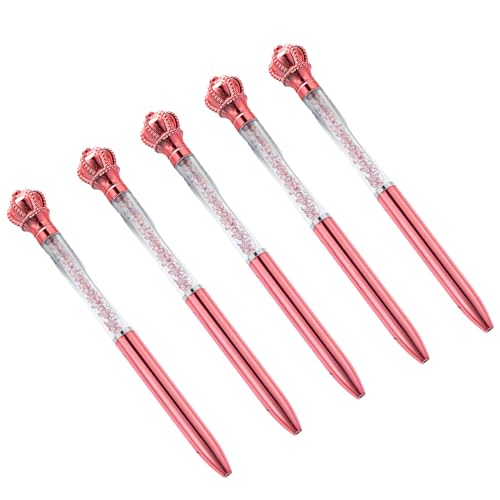 5 Stück Kugelschreiber, glattes Schreiben, Kronen, Kugelschreiber, dekorativer Stift, 1,0 mm, Ölstift für Büro, Schule, Klassenzimmer 5 Stück Kugelschreiber, glattes Schreiben, Kronen, Kugelschreiber, dekorativer Stift, 1,0 mm, Ölstift für Büro, Schule, Klassenzimmer von LIbgiubhy