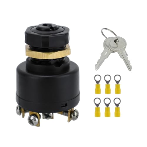 6 Klemmen 12V Auto Boote Zündstarter Switches 3 Position Mit 2 Schlüsselzündungsschaltern von LIbgiubhy
