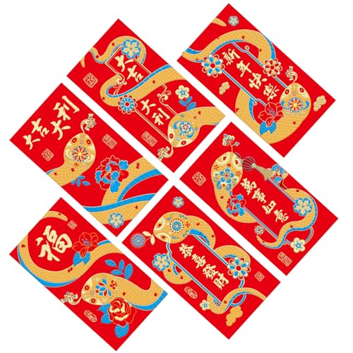6 Stück Festival Rötungspakete Für Frühlingsfest 2025 Jahr Der Schlangengeldumschläge Stylish Paper Hongbao 6 Stück Festival Rötungspakete Für Frühlingsfest 2025 Jahr Der Schlangengeldumschläge Stylish Paper Hongbao von LIbgiubhy