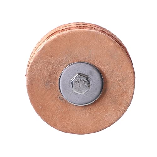 60 mm Lederschleifscheibe, 5 mm Schaft, Rindsleder, Schleifkopf, Polierscheibe, Jade, Rotations-Polierwerkzeuge von LIbgiubhy
