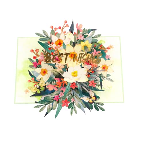 Bunte 3D-Blumen-Feierkarte, handgefertigte Papierkarte für Party-Einladungen und Grüße, stilvolles Muttertagsgeschenk Bunte 3D-Blumen-Feierkarte, handgefertigte Papierkarte für Party-Einladungen und Grüße, stilvolles Muttertagsgeschenk von LIbgiubhy