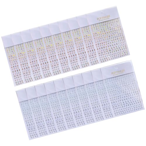 Dekorative Epoxidharz-Aufkleber, bunt, englische Alphabete, Nägel, selbstklebend, 20 Stück Dekorative Epoxidharz-Aufkleber, bunt, englische Alphabete, Nägel, selbstklebend, 20 Stück von LIbgiubhy