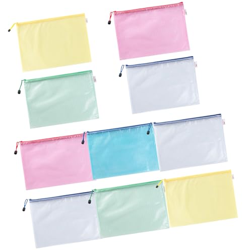 Dokumententasche mit Reißverschluss, 34 x 24 cm, PVC, wasserabweisend, für Büro, Schule, 10 Stück Dokumententasche mit Reißverschluss, 34 x 24 cm, PVC, wasserabweisend, für Büro, Schule, 10 Stück von LIbgiubhy