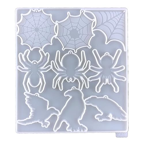 Glänzende Silikonharz-Formen, Halloween-Spinnen, Schlüsselanhänger, Anhänger, Ornamente, Schmuck, Epoxidharz, Bastelform von LIbgiubhy