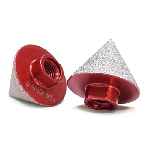 Kegel-Fliesen-Bit, 48 mm Durchmesser, Fliesenabschrägung, Fasen-Bits, M14-Gewinde zum Vergrößern von Anfaslöchern von LIbgiubhy