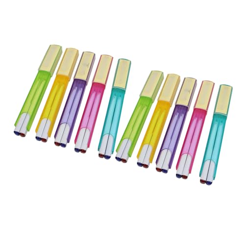 LIbgiubhy 10pieces 2 Farbballpoint Pen Mit Klebrigen Notizpapier Für Lehrer Für Schüler Blue Rötung Kugelschreiber Glatt Zum Schreiben von LIbgiubhy