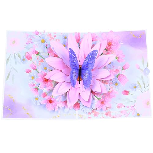 LIbgiubhy 3D Butterfly Popup Karte Für Jubiläumstag Geburtstag Alle Anlässe Grußkarten Notizkarte Mit Umschlag Frau von LIbgiubhy