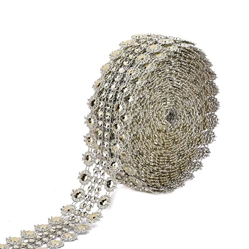 LIbgiubhy 4,5 m lange Strassbänder, 27 mm breit, glitzernde Strasssteine, Wickelrolle für Kunst, Handwerk, Hochzeit, Dekoration, Kleidung, Applikation LIbgiubhy 4,5 m lange Strassbänder, 27 mm breit, glitzernde Strasssteine, Wickelrolle für Kunst, Handwerk, Hochzeit, Dekoration, Kleidung, Applikation von LIbgiubhy