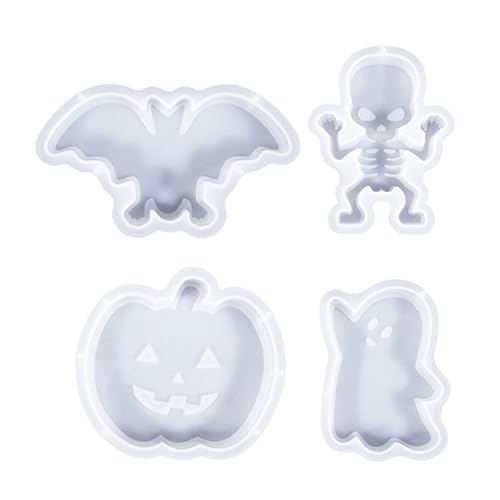 LIbgiubhy 4 Stück handgefertigte Silikon-Halloween-Formen, Gießformen, Kürbisse, Ornamente, Bastelbedarf, Gipsformen LIbgiubhy 4 Stück handgefertigte Silikon-Halloween-Formen, Gießformen, Kürbisse, Ornamente, Bastelbedarf, Gipsformen von LIbgiubhy