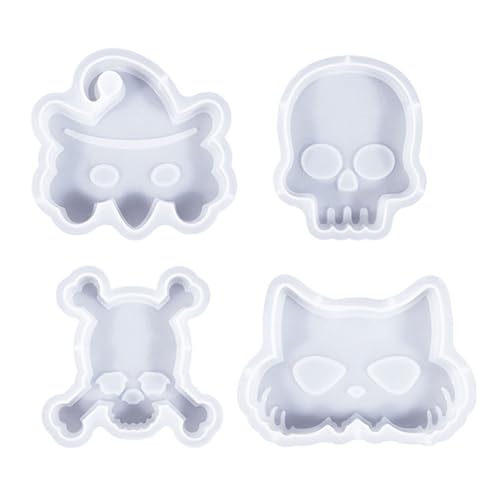 LIbgiubhy 4 Stück handgefertigte Silikon-Halloween-Formen, Gießformen, Kürbisse, Ornamente, Bastelbedarf, Gipsformen LIbgiubhy 4 Stück handgefertigte Silikon-Halloween-Formen, Gießformen, Kürbisse, Ornamente, Bastelbedarf, Gipsformen von LIbgiubhy