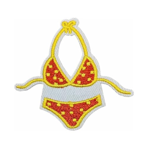 LIbgiubhy Bestickter Aufnäher zum Aufbügeln mit Strandmotiven, bestickt, zum Aufbügeln, für Kleidung, Jacken von LIbgiubhy