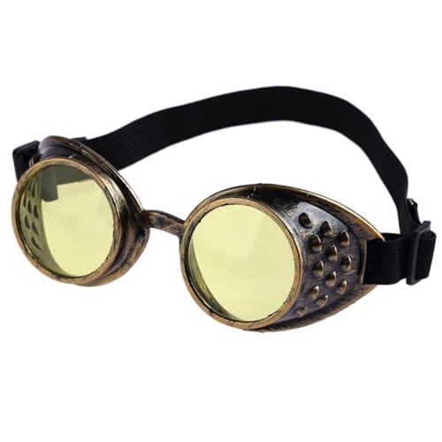 LIbgiubhy Cybers Goths Cosplays Vintaeg Steampunk Brille Brille Halloween Gesicht mit elastischem Gürtel Geschenke von LIbgiubhy