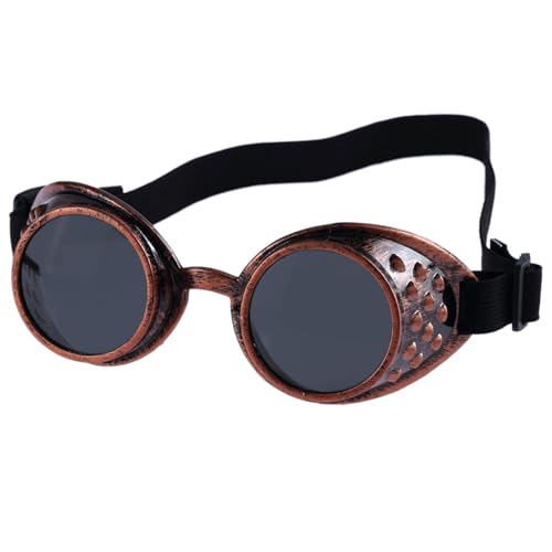LIbgiubhy Cybers Goths Cosplays Vintaeg Steampunk Brille Brille Halloween Gesicht mit elastischem Gürtel Geschenke von LIbgiubhy