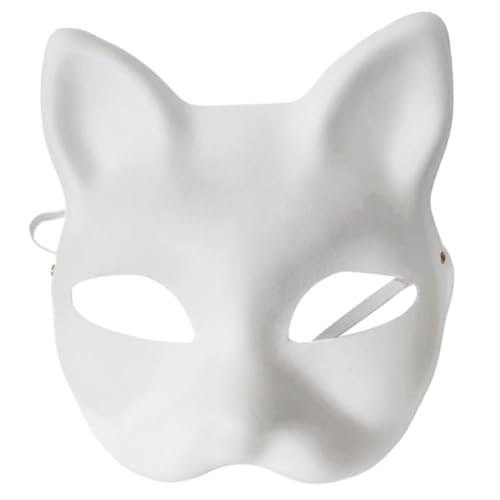 LIbgiubhy DIYS Unlackierte Maskeraden, Pappmaché, bemalbar, Halloween, Cosplay, Kostüme, Kinder und Erwachsene von LIbgiubhy