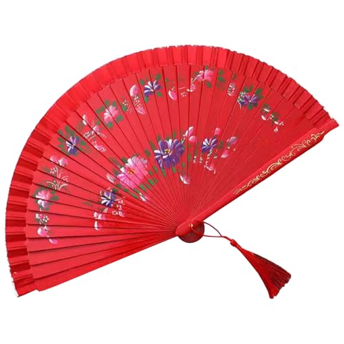 LIbgiubhy Fächer Für Traditionellen Spanischen Tanz Doppelseitiger Seidenfächer Mit Eleganter Blumendekoration Partyzubehör LIbgiubhy Fächer Für Traditionellen Spanischen Tanz Doppelseitiger Seidenfächer Mit Eleganter Blumendekoration Partyzubehör von LIbgiubhy
