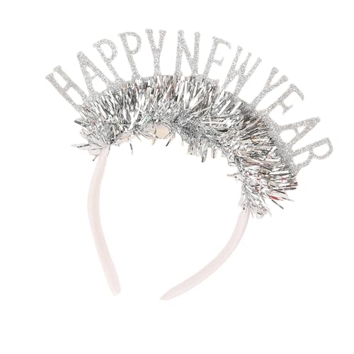 LIbgiubhy Festival Kopfschmuck Karneval Kopfbedeckung Party Requisiten Silvester Stirnband Jahr 2025 Glitzer Puder Hairhoop Party Requisiten von LIbgiubhy