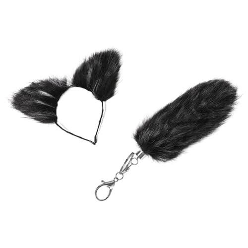 LIbgiubhy Fuchs-Ohren Stirnband Plüsch Füchse Schwanz Set Fuchs Schwanz Schlüsselanhänger Tier Stirnband Katzen Ohren Haarband Füchse Ohr Kopfbedeckung LIbgiubhy Fuchs-Ohren Stirnband Plüsch Füchse Schwanz Set Fuchs Schwanz Schlüsselanhänger Tier Stirnband Katzen Ohren Haarband Füchse Ohr Kopfbedeckung von LIbgiubhy