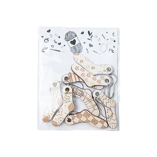 LIbgiubhy Häkelmarker aus Holz, geschnitzt, Marker, Verriegelungsmarker, Strickzubehör, gewebte Marker, Schnalle, geschnitzt LIbgiubhy Häkelmarker aus Holz, geschnitzt, Marker, Verriegelungsmarker, Strickzubehör, gewebte Marker, Schnalle, geschnitzt von LIbgiubhy