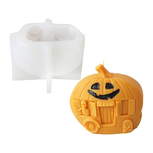 LIbgiubhy Halloween-Silikonformen, Totenkopf-Formen, Kürbisduft, Gießformen, Ornament-Formen für Urlaubsdekorationen LIbgiubhy Halloween-Silikonformen, Totenkopf-Formen, Kürbisduft, Gießformen, Ornament-Formen für Urlaubsdekorationen von LIbgiubhy