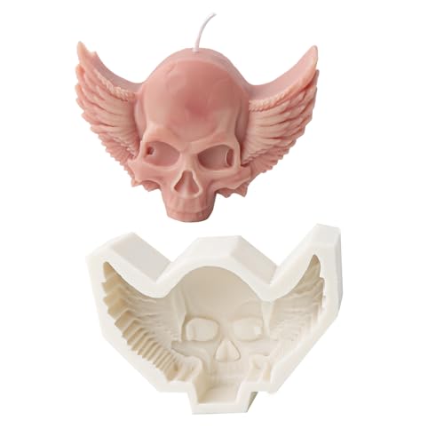 LIbgiubhy Halloween-Silikonformen, Totenkopf-Formen, Kürbisduft, Gießformen, Ornament-Formen für Urlaubsdekorationen von LIbgiubhy