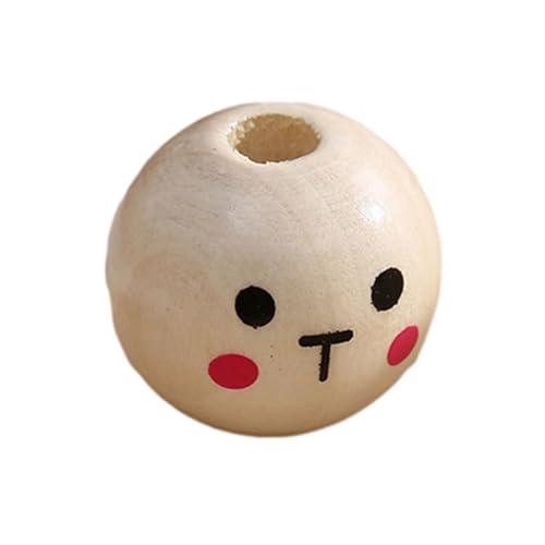 LIbgiubhy Holzperlen, 20 mm, Tier-Holzperlen mit Gesicht, für Schmuck, Halsketten, Bastelarbeiten, Dekoration, 100 Stück LIbgiubhy Holzperlen, 20 mm, Tier-Holzperlen mit Gesicht, für Schmuck, Halsketten, Bastelarbeiten, Dekoration, 100 Stück von LIbgiubhy