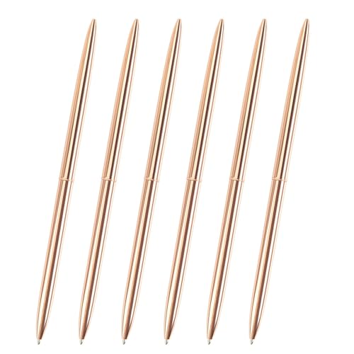 LIbgiubhy Langer Kugelschreiber, Drehmechanik, Metall-Kugelschreiber, 1,0 mm Spitze, reibungsloses Schreiben, Signierstift, Gastschild, 6 Stück von LIbgiubhy