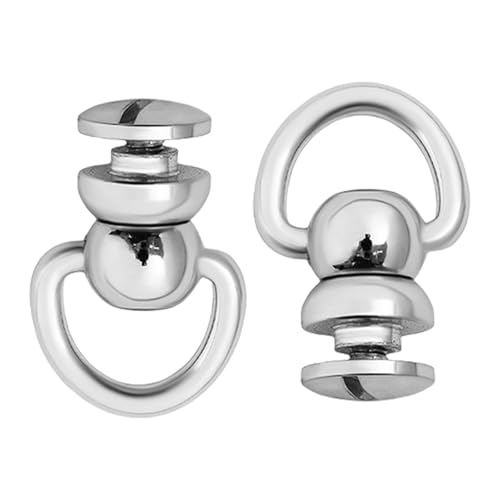 LIbgiubhy Metallnieten, D-Ringe, Nieten, Ersatz für Ledertaschen, Gürtel, Halsbänder, Basteln, 2 Stück von LIbgiubhy