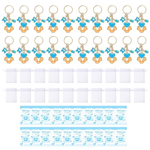 LIbgiubhy Neugeborene Duschgastgeschenk Footprint Schlüsselbund Zurückkehren Souvenir Geschenk 20pcs Zimmer Dekorationen Gast Return Geschenk von LIbgiubhy