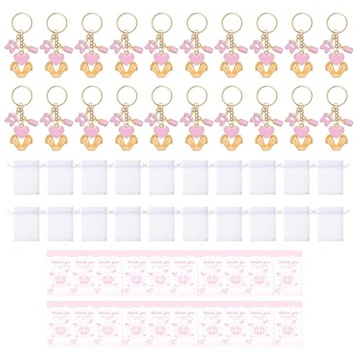 LIbgiubhy Neugeborene Duschgastgeschenk Footprint Schlüsselbund Zurückkehren Souvenir Geschenk 20pcs Zimmer Dekorationen Gast Return Geschenk von LIbgiubhy