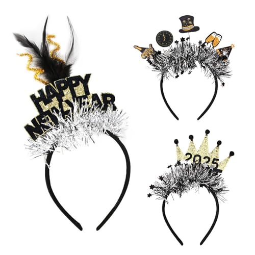 LIbgiubhy Neujahrs-Lametta, modischer Kopfreifen, festlicher Haarschmuck, vielseitiges Styling-Werkzeug für Kinder und Erwachsene, Foto-Requisiten LIbgiubhy Neujahrs-Lametta, modischer Kopfreifen, festlicher Haarschmuck, vielseitiges Styling-Werkzeug für Kinder und Erwachsene, Foto-Requisiten von LIbgiubhy