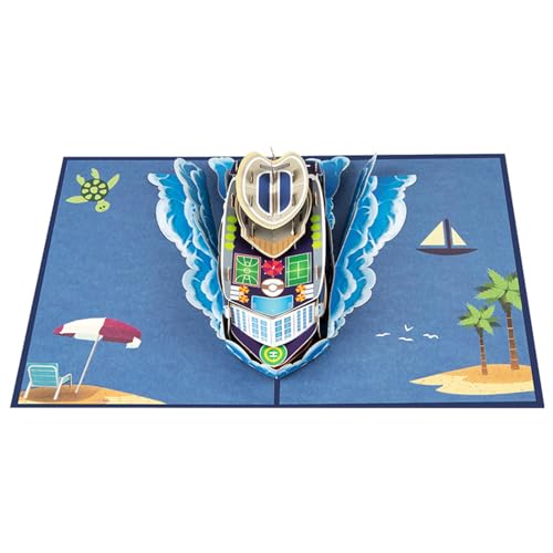 LIbgiubhy Sea Cruise Ship Themenkarte Popup Karte Mit Umschlag 3D Grußkarten Für Geburtstage Jubiläen Partys Geschenk LIbgiubhy Sea Cruise Ship Themenkarte Popup Karte Mit Umschlag 3D Grußkarten Für Geburtstage Jubiläen Partys Geschenk von LIbgiubhy
