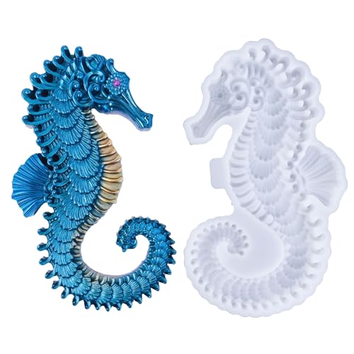 Silikon-Epoxidharz-Form mit Hippocampus-Form für künstlerische Skulpturen, Wandbehänge, Formen, anpassbarer Schmuck von LIbgiubhy