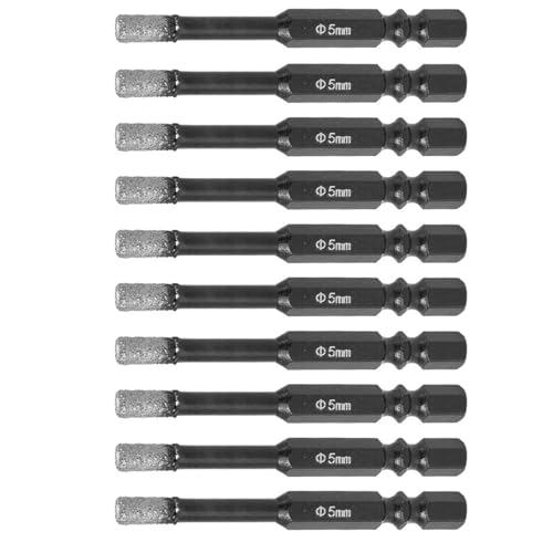 Trockenbohrer-Set mit 5 mm Griff, zum Bohren in Holz, für Bauunternehmer, 10 Stück von LIbgiubhy