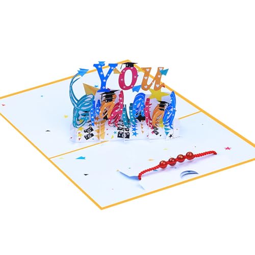 Viel Glück mit 3D-Grußkarte, für Studenten und Pädagogen, inspirierender Schmuck von LIbgiubhy