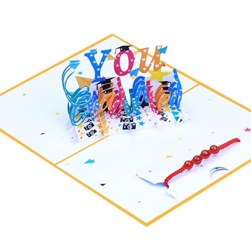 Viel Glück mit 3D-Grußkarte, für Studenten und Pädagogen, inspirierender Schmuck von LIbgiubhy