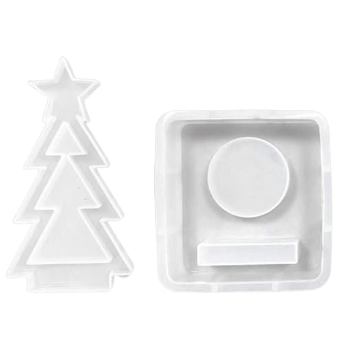 Vielseitige Verwendung, einzigartige Weihnachtsdekoration mit 2 Silikon-Kerzenhalter-Formen-Set für Event-Dekoration von LIbgiubhy