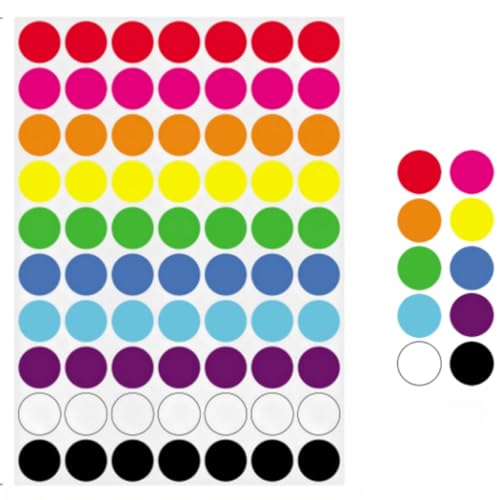 LJFEA 3 Pcs 30MM Dots Aufkleber Farbe codiert Etiketten Markierung Punkte, Aufkleber Farbe Punkte, Aufkleber Farbe Punkte für Klassenzimmer, Büro, Haus Sortieren Kunst DIY (10 Farben) 1pc 70pcs von LJFEA