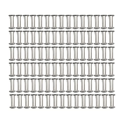 LJFMDLN 100 Sätze Chicago-Bindungsschrauben, vernickelte Kurze Chicago-Schrauben, Pfosten, Bindungsschrauben for Sammelalben, Fotoalben, Nagelnieten, Druckknöpfe, Buchschrauben (Size : M5 x 15mm) von LJFMDLN