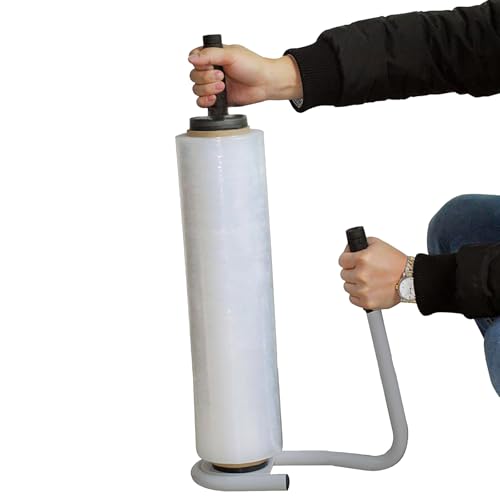 LJLAO Hand-Stretchwickelwerkzeug, Handgerät, Metallhülsenstange, Teleskopknopf, U-förmiger Ringsockel, Wickelfolienlänge 30–50 cm, Passender Rutschfester Gummigriff,White LJLAO Hand-Stretchwickelwerkzeug, Handgerät, Metallhülsenstange, Teleskopknopf, U-förmiger Ringsockel, Wickelfolienlänge 30–50 cm, Passender Rutschfester Gummigriff,White von LJLAO