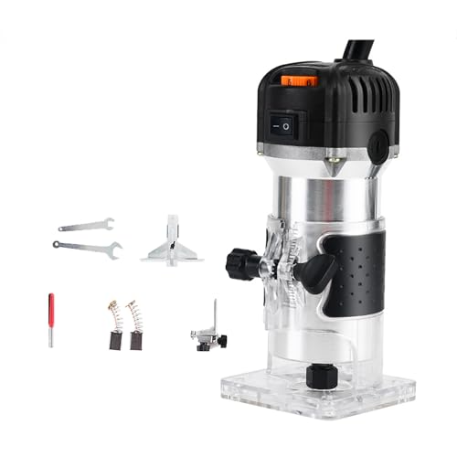 LJLAO Holzlaminator -Router -Werkzeugset, Holzrouter, 6 -Geschwindigkeits -Einstellung, Geraden Geschwungene Kantenabteilung, 800 -W -Motor, 15 Fräsenschneider Und 1 Gerade Steische,A LJLAO Holzlaminator -Router -Werkzeugset, Holzrouter, 6 -Geschwindigkeits -Einstellung, Geraden Geschwungene Kantenabteilung, 800 -W -Motor, 15 Fräsenschneider Und 1 Gerade Steische,A von LJLAO