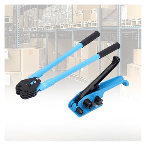 LJLAO Manuelle Verpackungs-Umreifungsmaschine, Manuelle Kunststoff-Bandpresse Und -Spanner, Kreuzspannwinde, Bündelverpackung, Für 13–19 Mm Breite PET/PP-Kunststoffbänder,A LJLAO Manuelle Verpackungs-Umreifungsmaschine, Manuelle Kunststoff-Bandpresse Und -Spanner, Kreuzspannwinde, Bündelverpackung, Für 13–19 Mm Breite PET/PP-Kunststoffbänder,A von LJLAO
