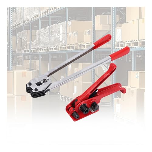 LJLAO Manuelle Verpackungs-Umreifungsmaschine, Manuelle Kunststoff-Bandpresse Und -Spanner, Kreuzspannwinde, Bündelverpackung, Für 13–19 Mm Breite PET/PP-Kunststoffbänder,C LJLAO Manuelle Verpackungs-Umreifungsmaschine, Manuelle Kunststoff-Bandpresse Und -Spanner, Kreuzspannwinde, Bündelverpackung, Für 13–19 Mm Breite PET/PP-Kunststoffbänder,C von LJLAO