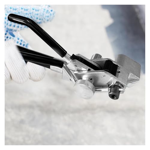 LJLAO PET/PP-Umreifungswerkzeug-Set Für 25 Mm Bandbreite – Anti-Rutsch-Griff – Ratschenverriegelung – Einstellknopf (mit L-förmiger Schnalle/Zahnschnalle/Schraubenschnalle),A von LJLAO