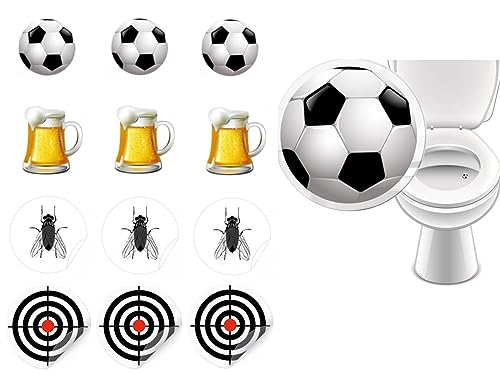 12 x WC Aufkleber Toilettensticker für Schule Gastronomie Ausstattung Kneipe Praxis Krankenhaus Pissior Urinal lustige Deko (Kneipe 12x) von LK Trend & Style