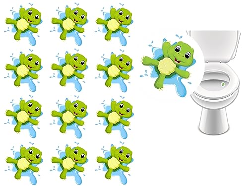 12 x WC Aufkleber Toilettensticker für Schule Gastronomie Ausstattung Kneipe Praxis Krankenhaus Pissior Urinal lustige Deko (Schildkröte 12x) von LK Trend & Style