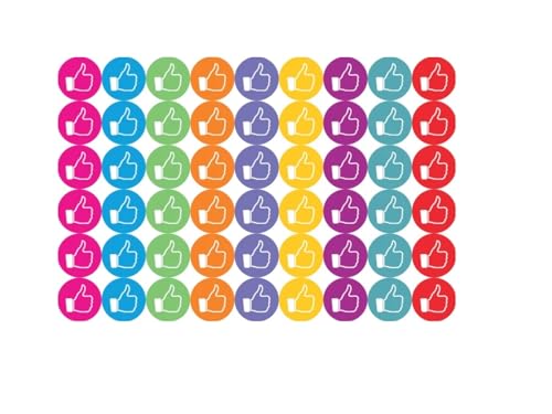 Motivations-Aufkleber, 162 Stück, 19mm, Daumen hoch - 9 Farben, Belohnungssticker für Kinder, Eltern und Lehrkräfte von LK Trend & Style
