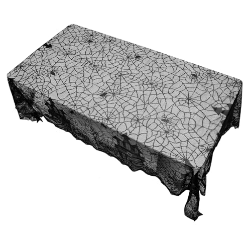 LKAMCBZMF Halloween Tisch, Halloween Web Spitze Tischdecke for Partys Home Hotel Spukhaus Dekor LKAMCBZMF Halloween Tisch, Halloween Web Spitze Tischdecke for Partys Home Hotel Spukhaus Dekor von LKAMCBZMF