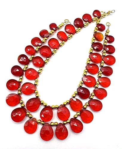 8.5 Inch 1 Strand Garnet Quartz 21 Pieces Beads Size 8x6-12x10mm Shape Pear Cut Faceted Making, Beading & Craft Supplies B0BNIWA55 8.5 Inch 1 Strand Garnet Quartz 21 Pieces Beads Size 8x6-12x10mm Shape Pear Cut Faceted Making, Beading & Craft Supplies B0BNIWA55 von LKBEADS